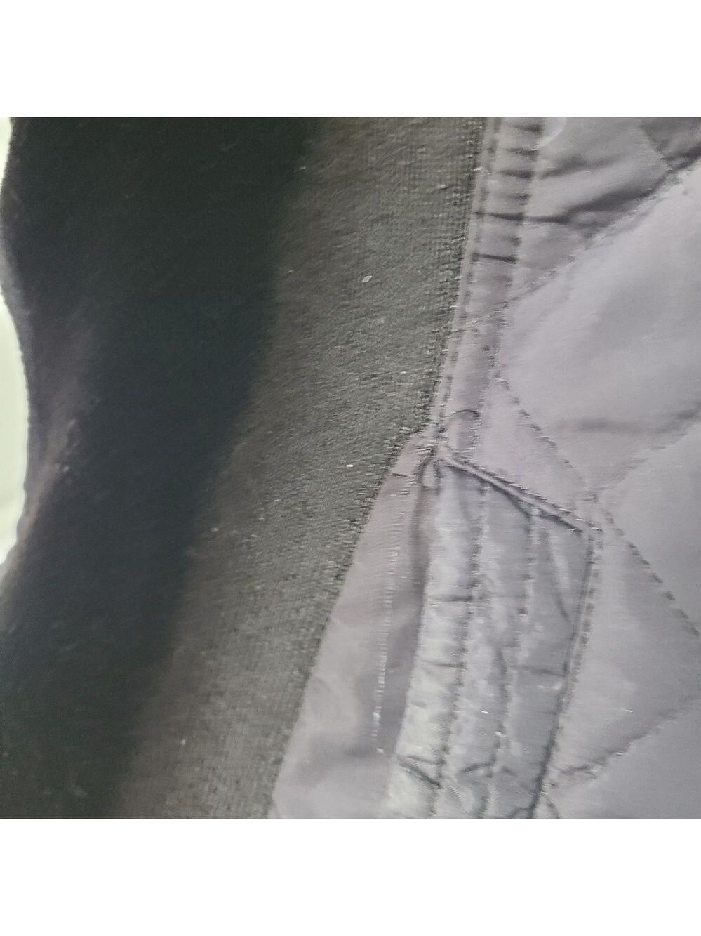 U2B Quilted Bomber Jacket Black & Brown Full Zip Size Small - Picture 5 of 10